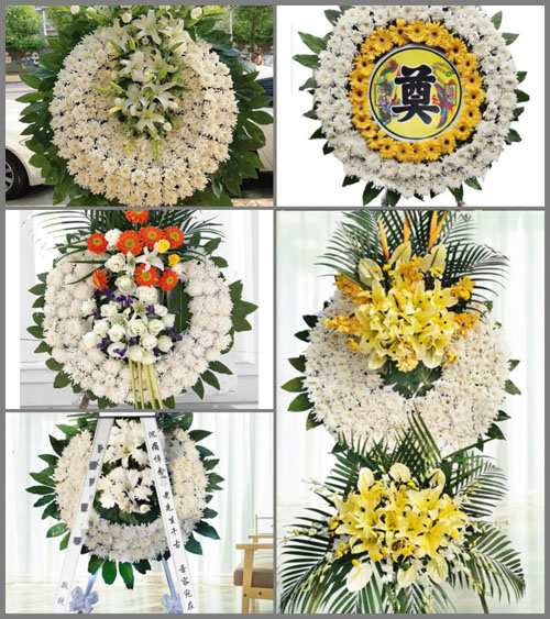 山东青岛平度市李园街道温家庄村花圈速递